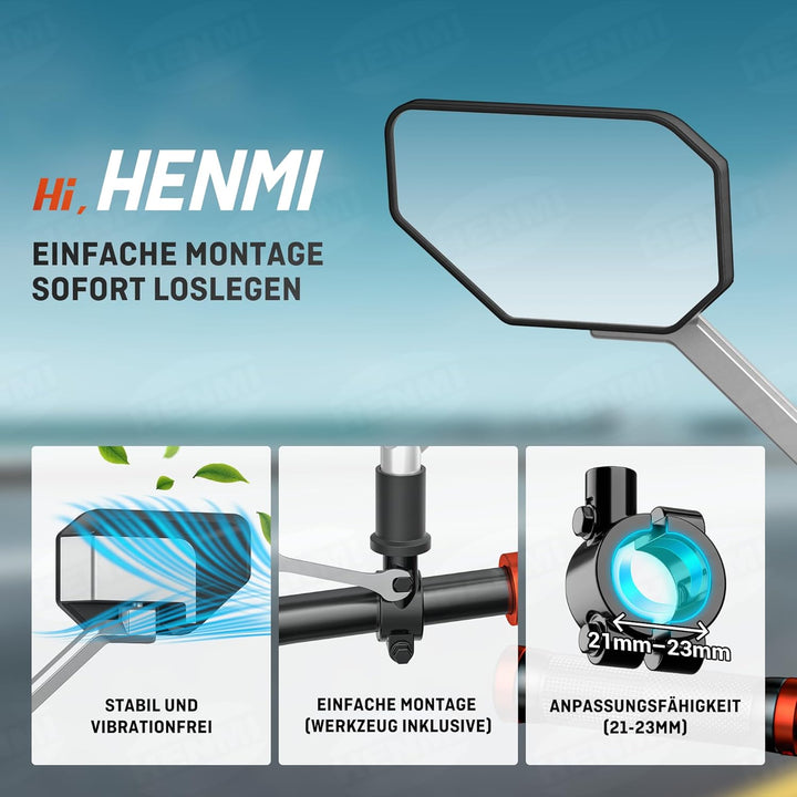 Fahrradrückspiegel für Lenker Drehspiegel Rückspiegel Lenkerspiegel für Fahrrad rennrad Mountainbikes radfahrer (Mechanisches Design-Modell)