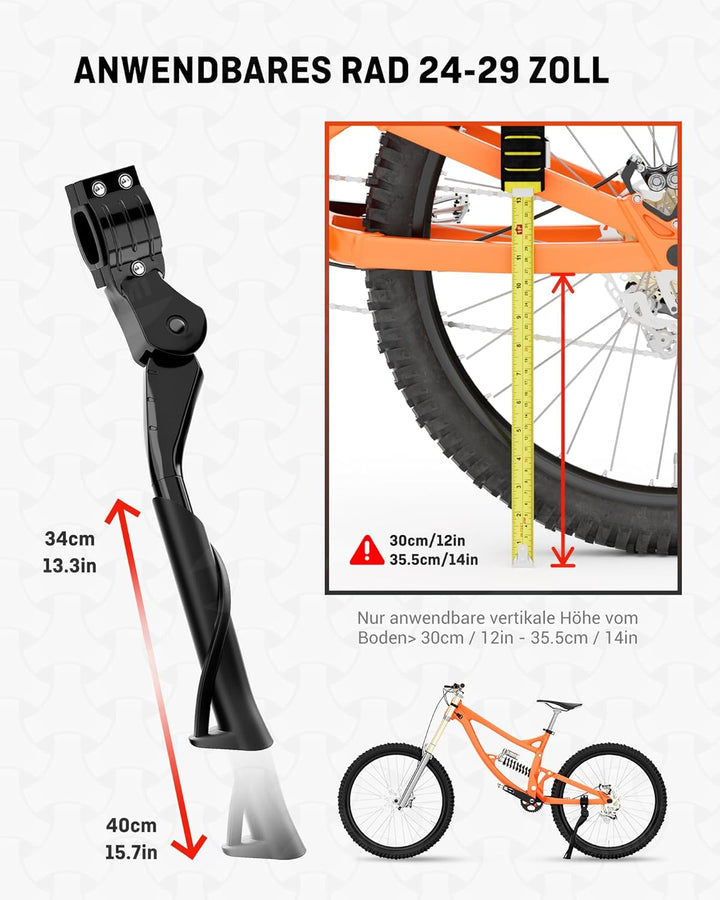 HENMI Fahrradständer 24-29 Zoll,Maximale Belastung Pro Max45 KG,Höhenverstellbarer Fahrrad ständer,Stabil Fahrradständer für Mountainbike, Trekkingrad, Cityrad, Pendlerfahrräder