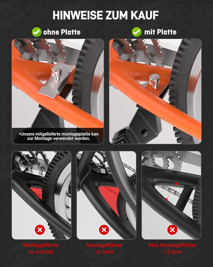 HENMI Fahrradständer 24-29 Zoll Höheverstellbar Mittelständer Ultra für E-Bike, Mountainbike, Trekkingrad, Cityrad Fahrradständer Seitenständer