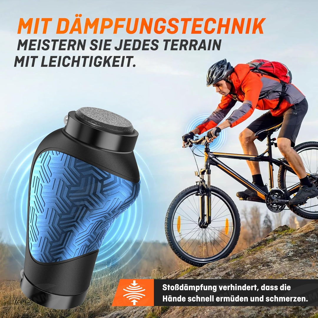 HENMI Ergonomische Fahrradgriffe,Rutschfester Lenkergriffe, Zwei Seiten Lock-On Design Fahrrad Lenker Griffe geeignet für MTB,E-Bike,Trekkingrad etc