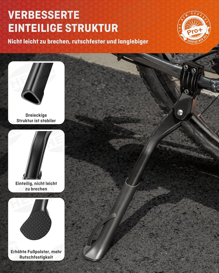 HENMI Fahrradständer 24-29 Zoll,Maximale Belastung(Pro 35,Pro+ 45, Pro Max45) KG,Höhenverstellbarer Fahrrad ständer,Stabil Fahrradständer für Mountainbike, Trekkingrad, Cityrad, Pendlerfahrräder