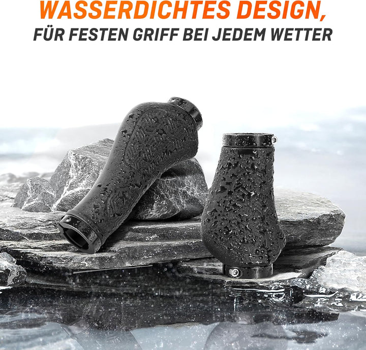 HENMI Ergonomische Fahrradgriffe,Rutschfester Lenkergriffe, Zwei Seiten Lock-On Design Fahrrad Lenker Griffe geeignet für MTB,E-Bike,Trekkingrad etc
