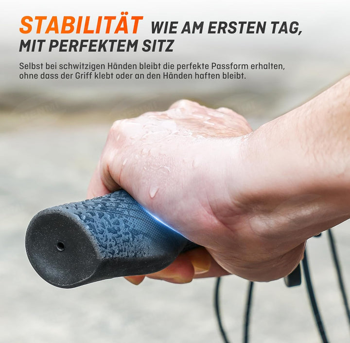 HENMI Universal Fahrradgriffe, Fahrrad Lenker Griffe,rutschfeste Lenkergriffe,klebt Nicht an den Händen,Aluminium Lock-On Design,geeignet für MTB,E-Bike,Rennräder,Trekkingrad etc