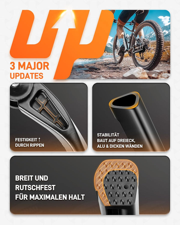 HENMI Fahrradständer 24-29 Zoll, Höhenverstellbar und Universal Seitenständer, Dauerhaft Bike Stand gemacht durch Aluminiumlegierung