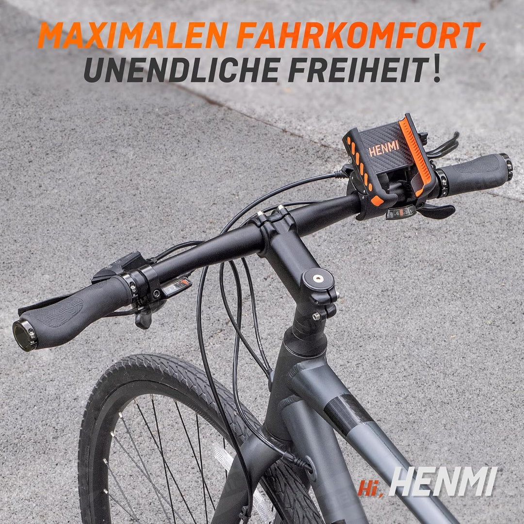 HENMI Ergonomische Fahrradgriffe,Rutschfester Lenkergriffe, Zwei Seiten Lock-On Design Fahrrad Lenker Griffe geeignet für MTB,E-Bike,Trekkingrad etc
