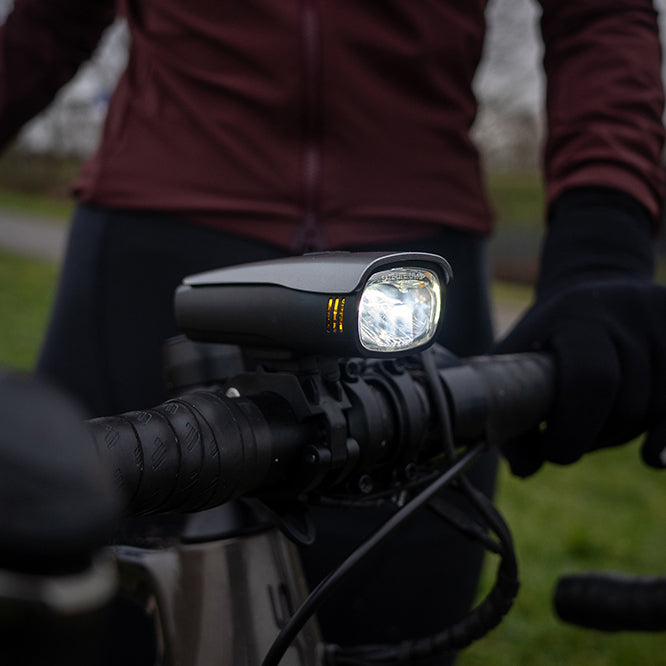 HENMI 50 LUX USB wiederaufladbare Fahrradlampe, StVZO Elektrofahrradvorderlicht, OSRAM LED, wasserdicht