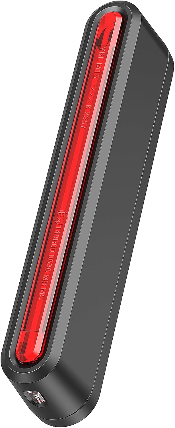 HENMI StVZO-zugelassenes E-Bike-Rücklicht mit Bremslicht, IPX5 Wasserdicht Fahrrad Hinterlicht für E-Bikes (Inkl. Anschlusskabel & Reflektor)