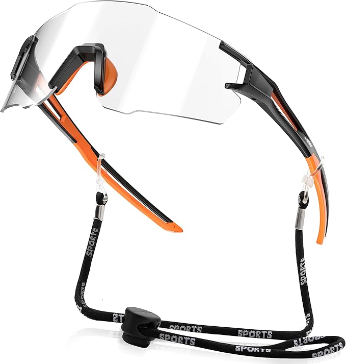 HENMI Fahrradbrille für Herren Damen, UV400 Schutz Sport Sonnenbrille mit TR90 Rahmen Radsportbrillen für Radsport,Laufen,Outdoor-Sport