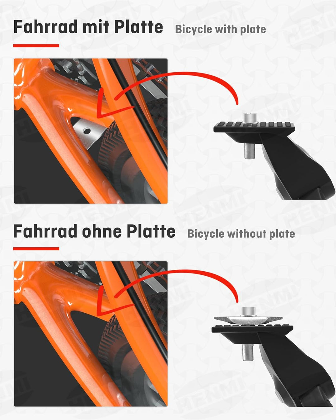 HENMI Fahrradständer 16–20 Zoll Kinderfahrrad Ständer, Höhenverstellbar Kinder Fahrradständer, Aluminiumlegierung Mittelhalterung für Mountainbike, Rennrad, Sportfahrrad, Cityrad