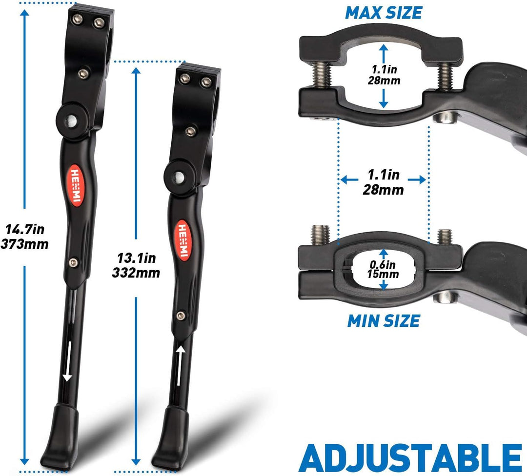 HENMI Fahrradständer 24-28 Zoll, 4 cm Höhenverstellbar und Universal Seitenständer, Dauerhaft Bike Stand gemacht durch Aluminiumlegierung