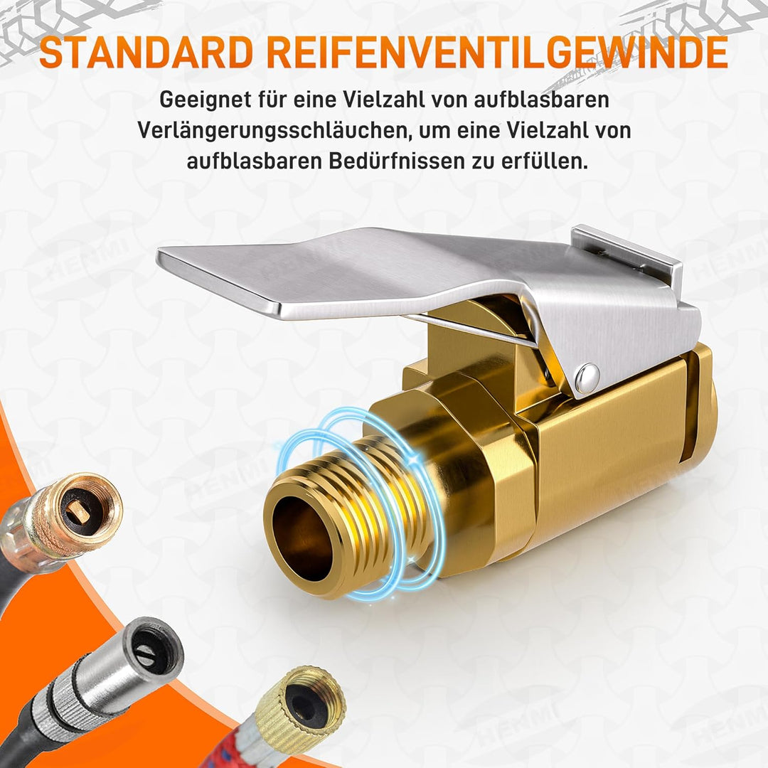 HENMI Fahrradventil Adapter Set, Alle Ventiladapter Fahrrad, Autoventil Adapter, Französisches ventil, Ballnadel, Kegelventil und Luftpumpe Adapter mit Sortierbox