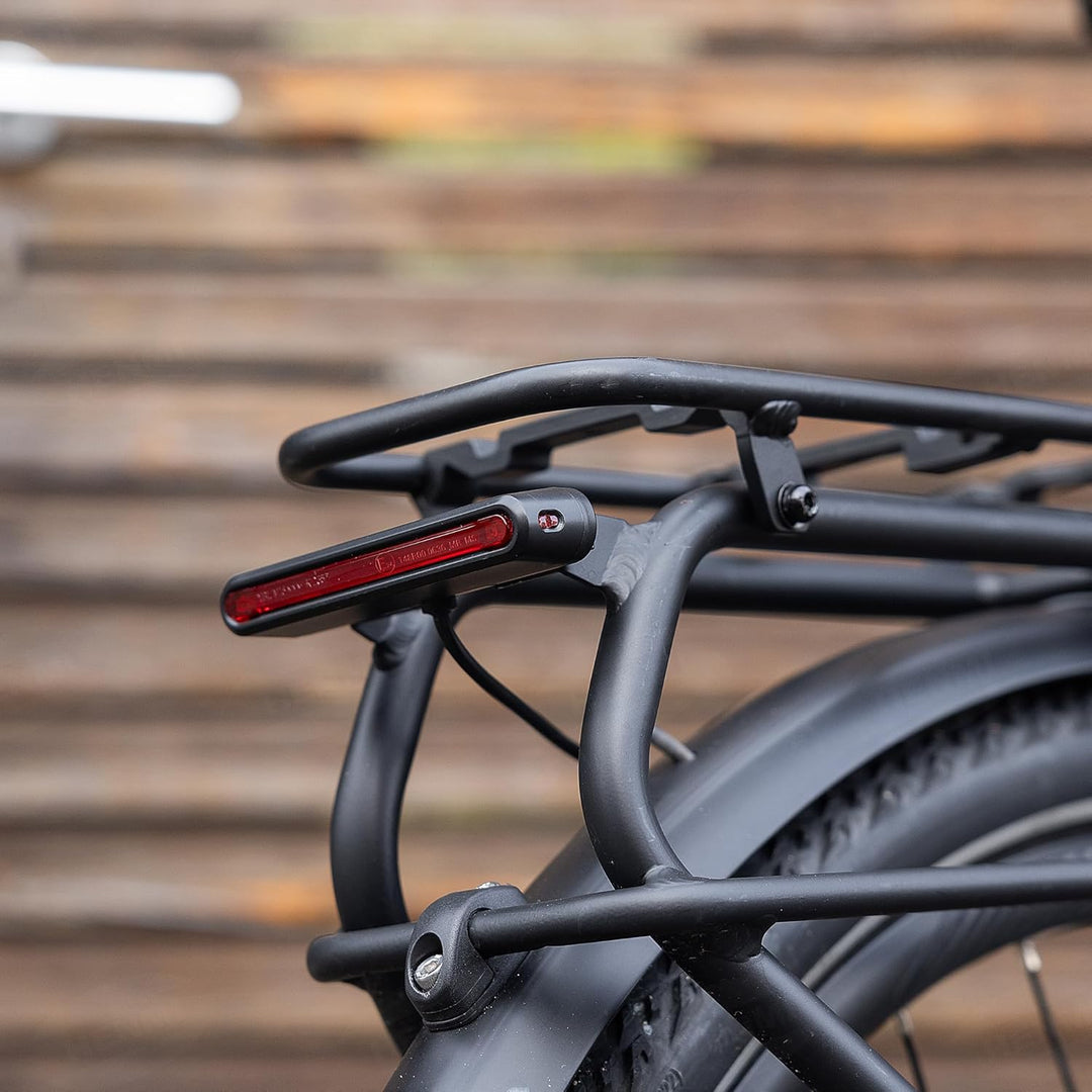 HENMI StVZO-zugelassenes E-Bike-Rücklicht mit Bremslicht, IPX5 Wasserdicht Fahrrad Hinterlicht für E-Bikes (Inkl. Anschlusskabel & Reflektor)