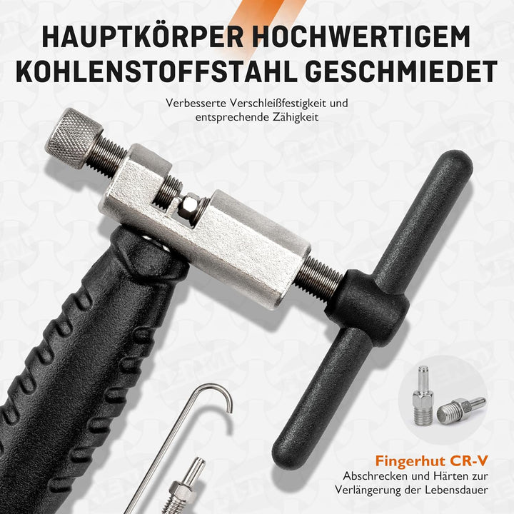 HENMI Kettennieter Fahrrad für 6-12 Fach Fahrradkette Reparatur, Entfernen und Anbringen Fahrrad Ketten für Mountainbike, Citybike, Rennräder