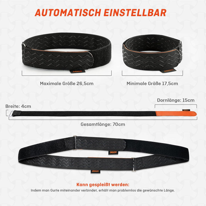 HENMI Fahrradträger Gurte, 4 Stück Verstellbare Fahrrad Spanngurte, Stabilisator Gurte mit Haken und Schlaufe für Fahrrad Transport und Aufbewahrung (70cm*4cm)