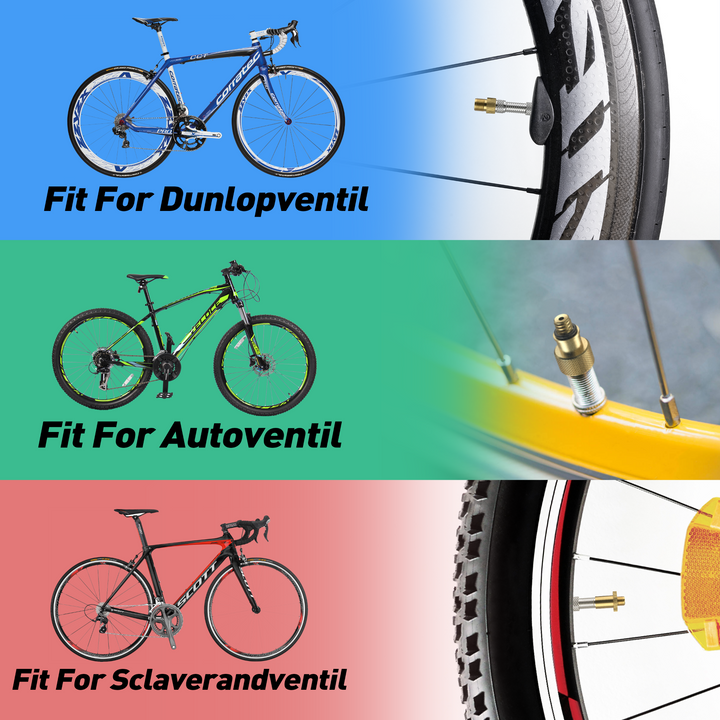 HENMI 12pcs Fahrrad Adapter, Französisches Ventil Adapter, Multifunktiona Durable Ventiladapter Anzug für SV DV AV für Kompressor, Luftpumpe, Kugelpumpe, Zubehör für Fahrradpumpen