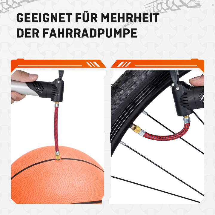 HENMI Fahrradventil Adapter Set, Alle Ventiladapter Fahrrad, Autoventil Adapter und französisches Ventil Adapter mit Sortierbox, Luftpumpe Adapter, Ballnadel und Kompressor Ventiladapter