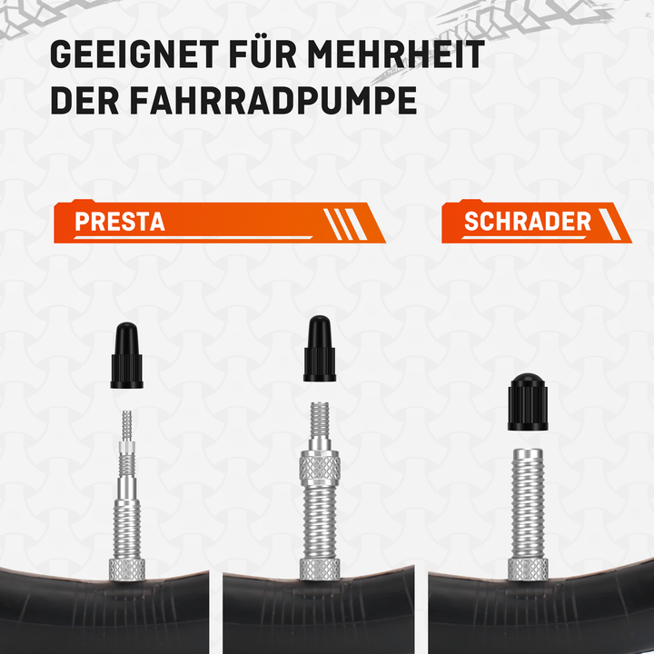 HENMI Fahrradventil Adapter Set, Alle Ventiladapter Fahrrad, Autoventil Adapter und französisches Ventil Adapter mit Sortierbox, Luftpumpe Adapter, Ballnadel und Kompressor Ventiladapter