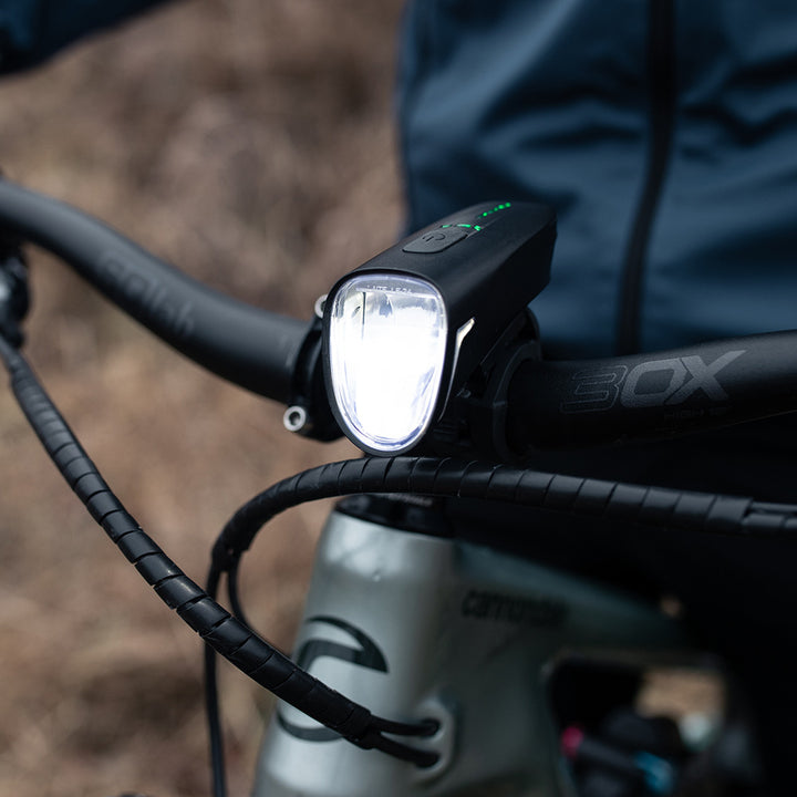 HEMMI 100LUX USB wiederaufladbare Fahrradlampe StVZO Elektrofahrrad-Frontlicht OSRAM LED wasserdicht